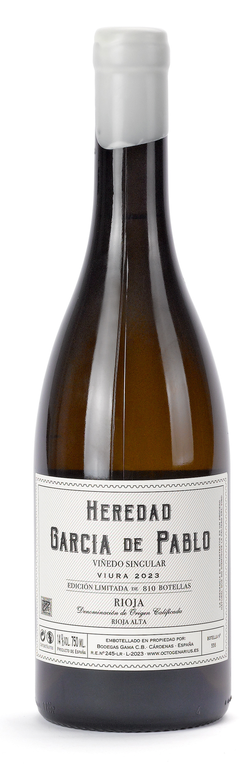 Botella de vino Heredad García de Pablo Viñedo Singular
