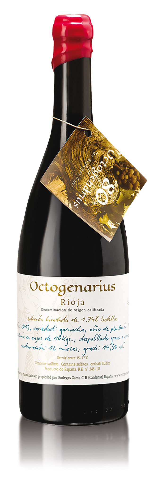 Botella de vino Octogenarius Viñedo Singular